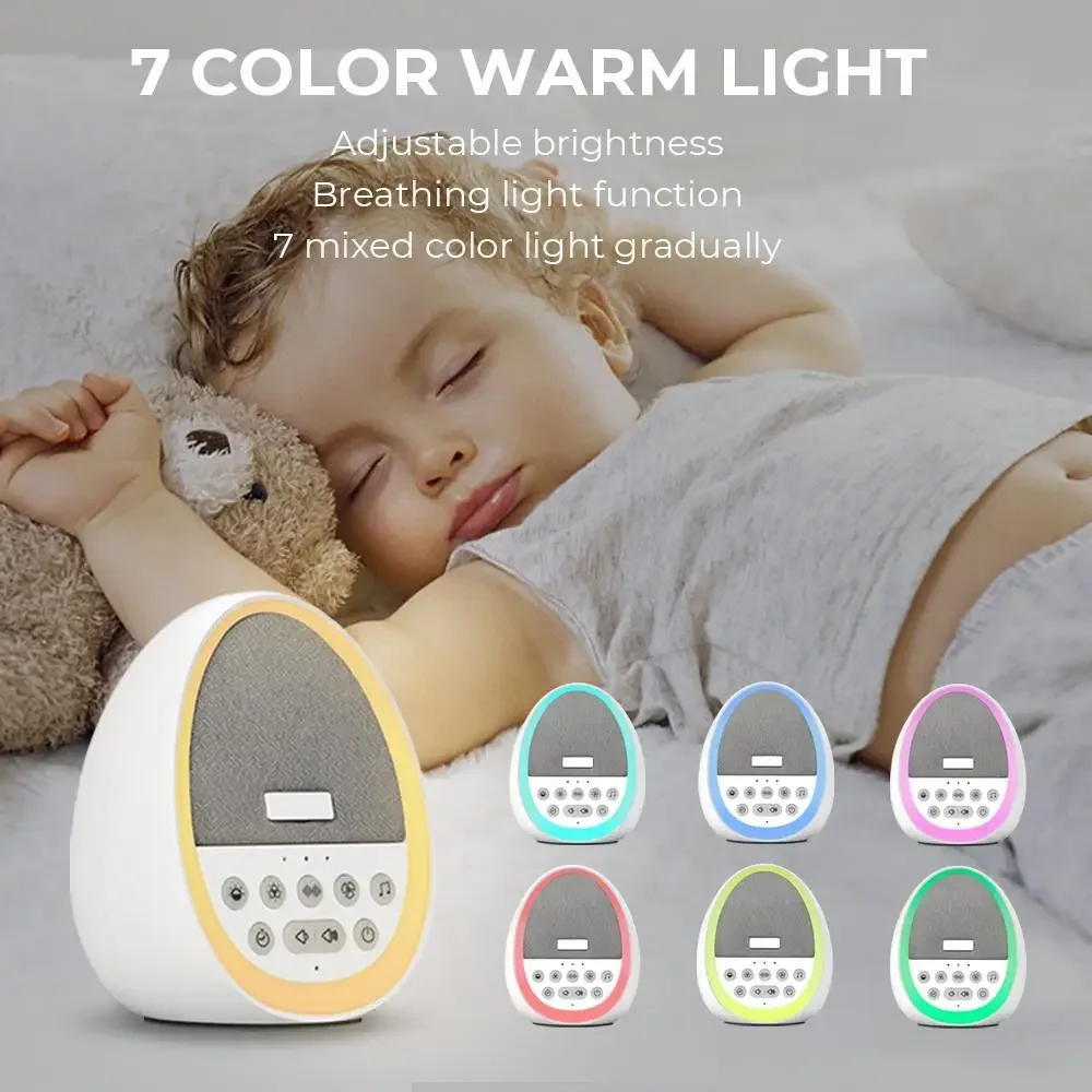 Quality Smart Health Timer Noise Maker Rechargeable White Noise Machine To Sleep With Light