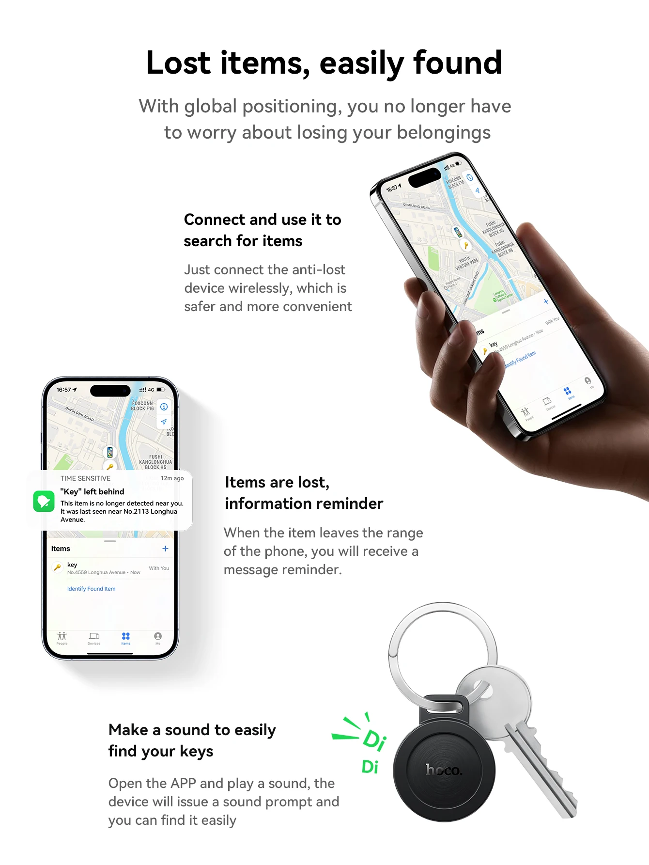 HOCO E101 Universal Smart Tracker (Apple & Android)