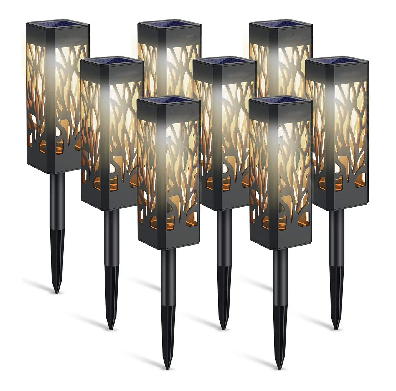 Description Picture 2 of itemLeaf hollowing solar lawn lights Outdoor Waterproof Warm Light Garden Decoration Lamp For Walkway Path Villa Yard Driveway