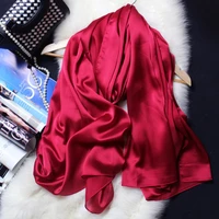 Ladies Elegant Dresses Accessories Evening Party Shawls Bridal Bridesmaid Wedding Scarf Plain Color Silk Wrap Foulard For Women