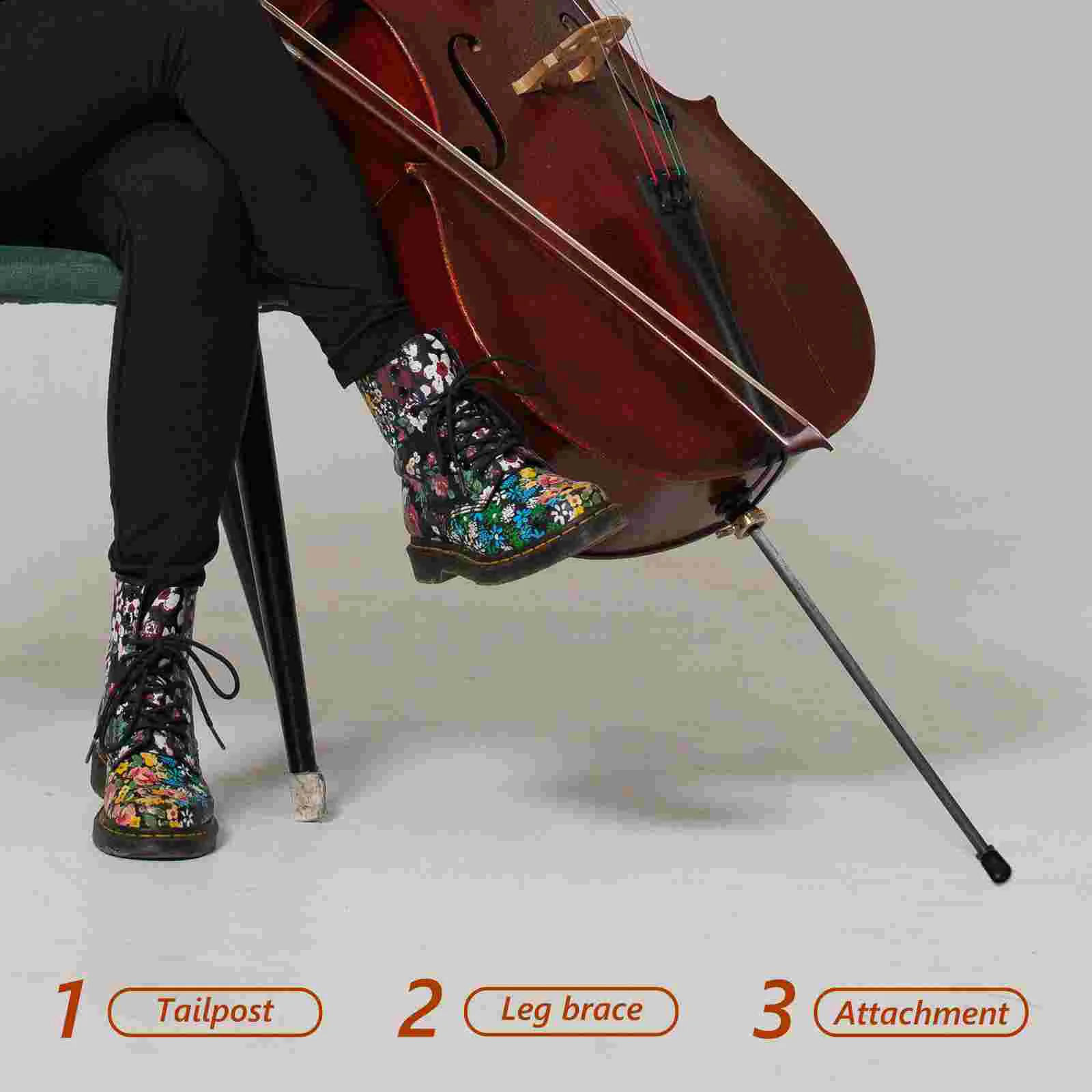 5 Pcs Tailpiece Antislip Pad Double Bass Endpin Rubber Tip Upright Bass Parts Replacement Accessories Musical Instruments Black