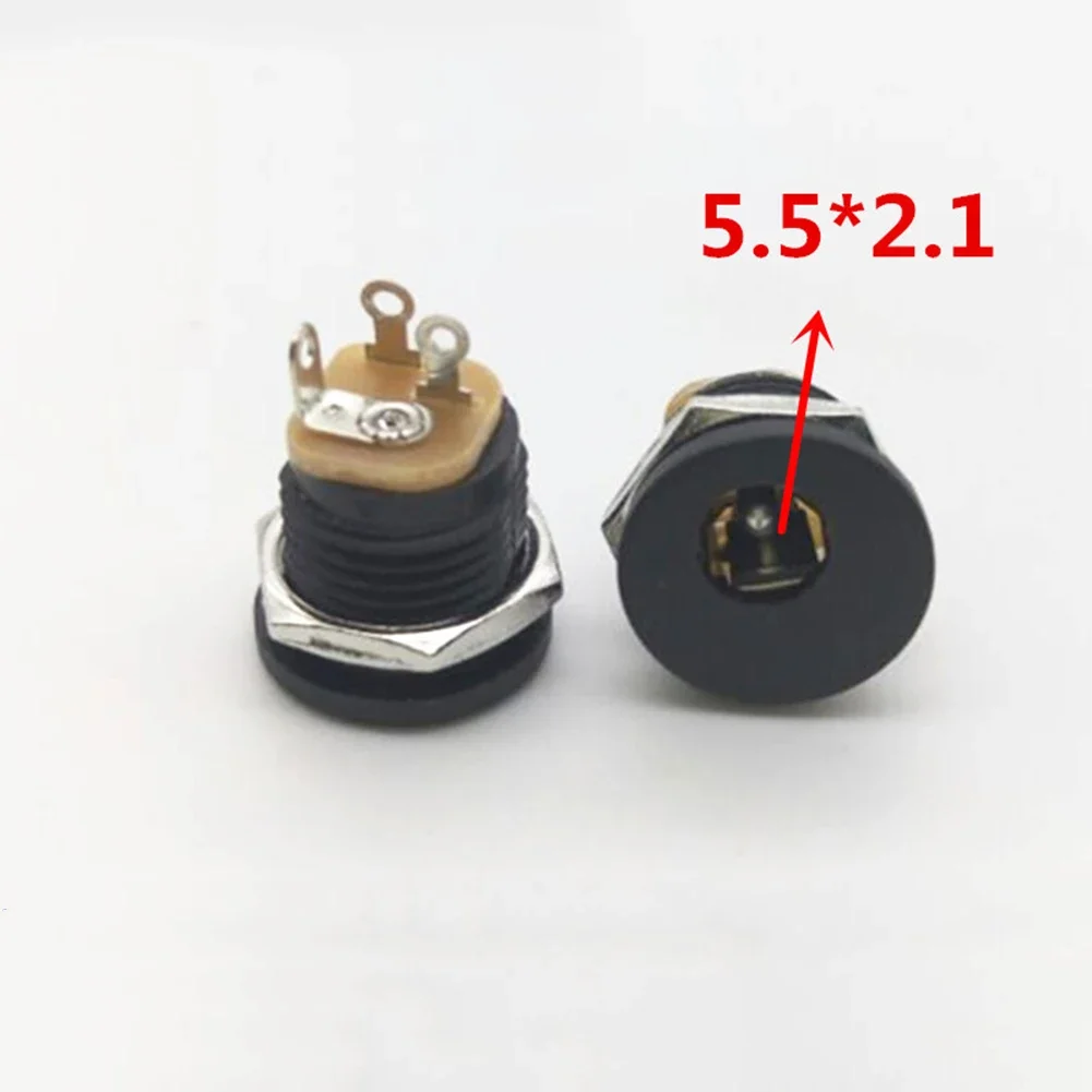 10 Pcs 고품질 9V 12V DIY 기타 효과 페달 전원 DC 커넥터 소켓 플러그 잭 2.1mm 기타 액세서리