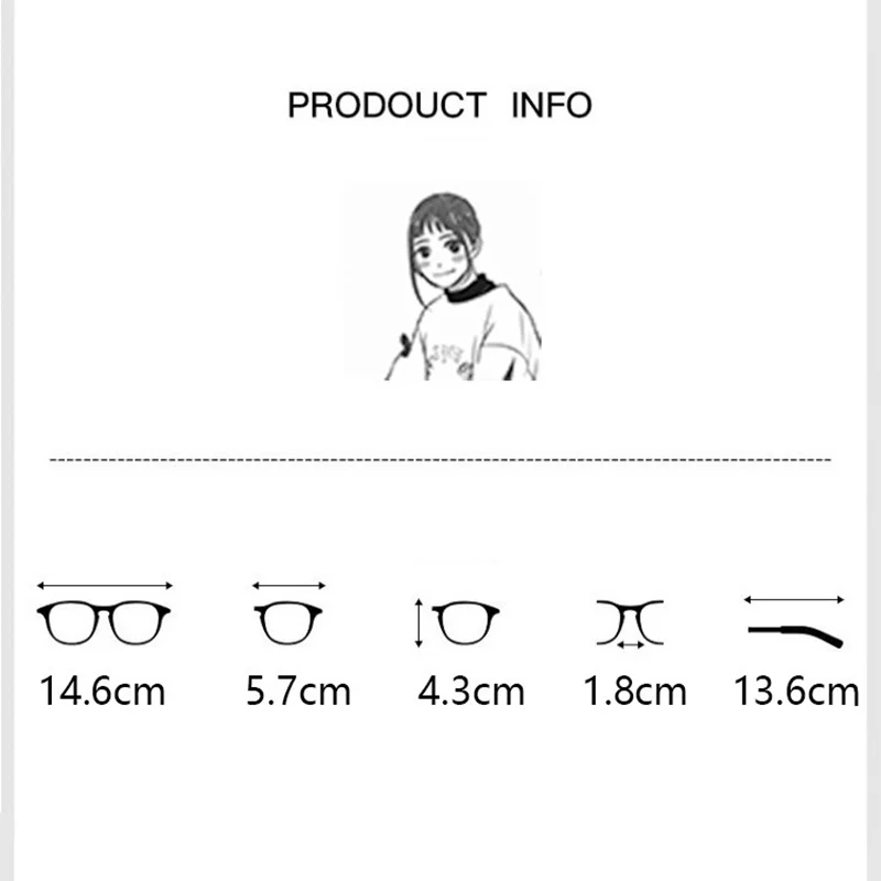 Cat Eye Transparent Myopia Glasses Women's High-definition Eyeglasses Fashion Vintage Large Eyewear Frame