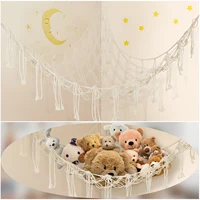 Stuffed Animals Storage Hammock Large Capacity Net Macrame Boho Home Kids Bedroom Decoration Corner Hanging Toy Organizer Nets 2