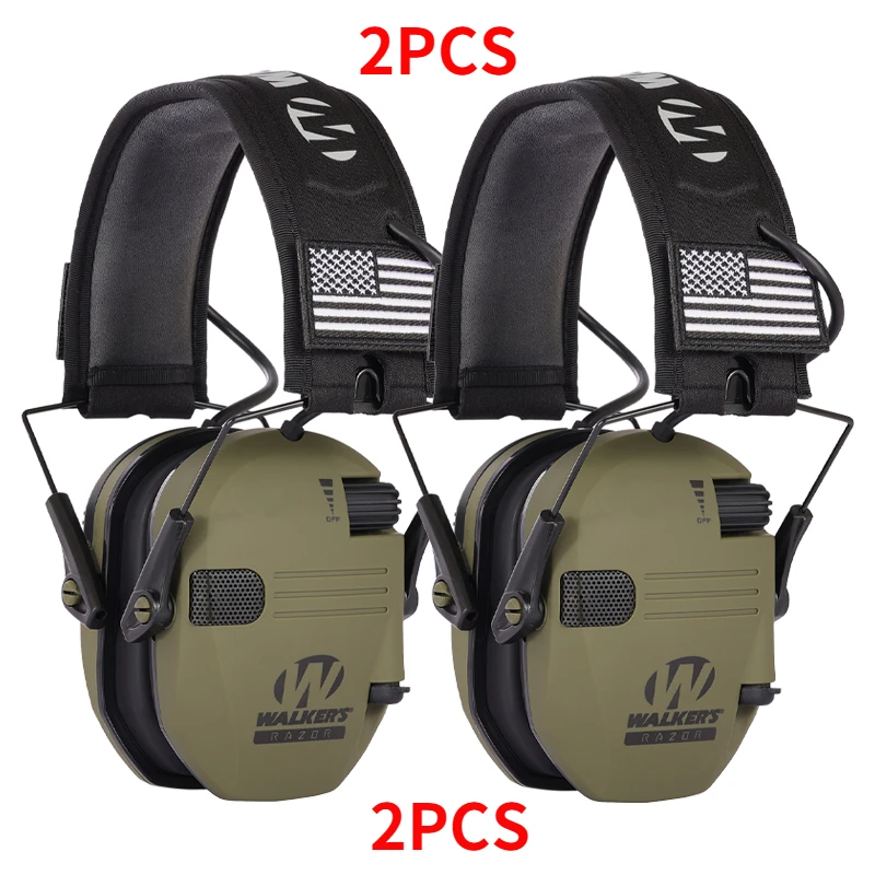 2PCS Electronic Shooting Ear Protection Sound Amplification Anti noise
