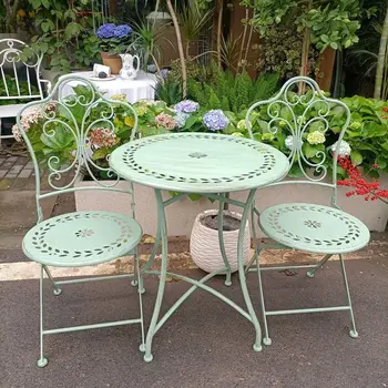 Set tavolo e sedie da patio pieghevoli per esterni - Mobili da giardino moderni per giardino, balcone, caffè e ristoranti, posti a sedere commerciali 1