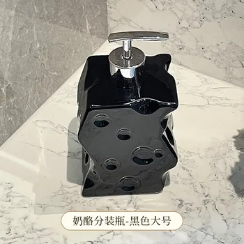 ขวดอิมัลชั่นขวดชีสสบู่แบบพกพาขวดเซรามิคแชมพูเครื่องจ่ายสบู่เหลวอุปกรณ์ในห้องน้ำ 9