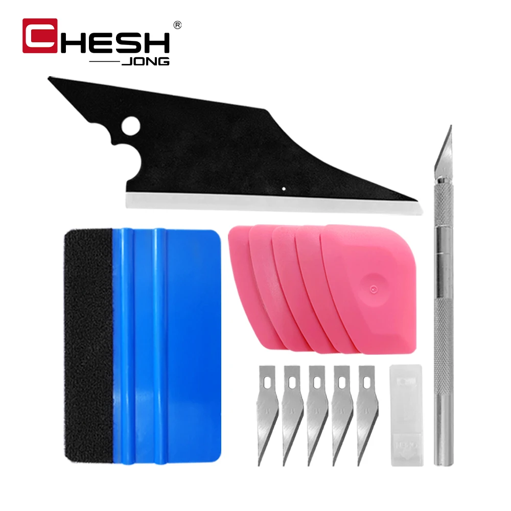 Car Wrapping Tools Felt Scraper Knife Vinyl Wrap Squeegee for Vinyl Film Wrap Cars Tint Installation Hot Air Gun