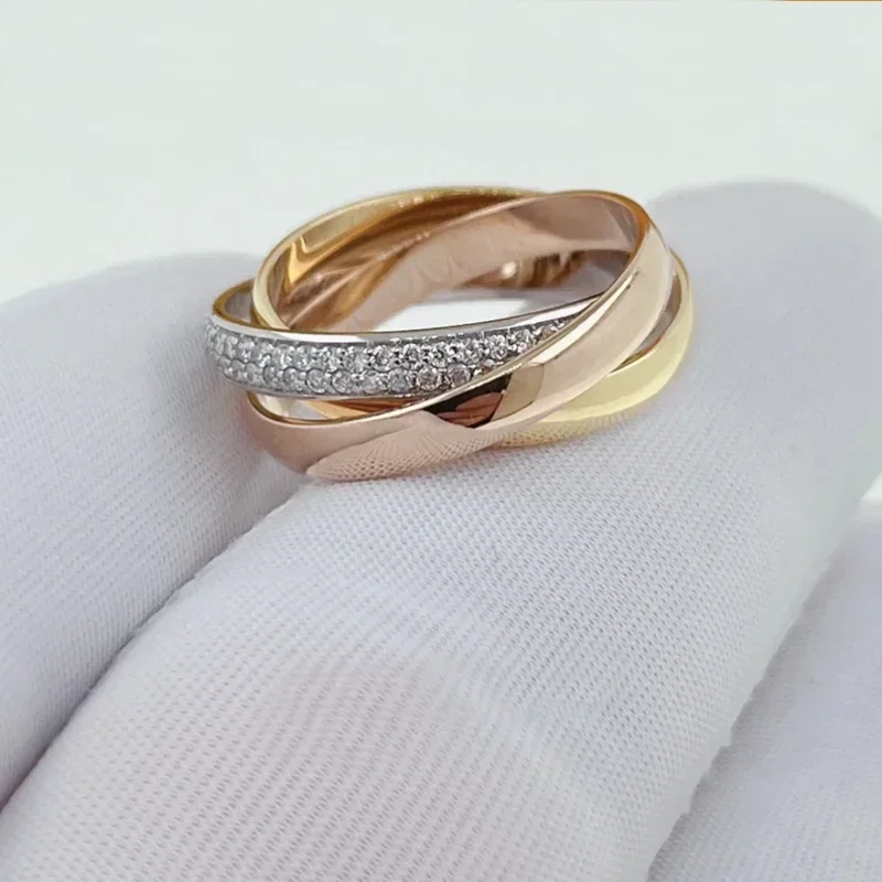 

Женское кольцо из серебра 925 пробы, 3 цвета