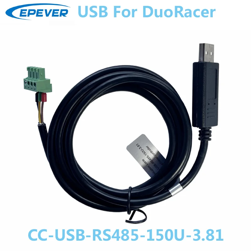 Epever-usb Cabo de Comunicação pc Controlador de Carga Solar Mppt Duoracer 1.5m Cc-usb-rs485150u3.81