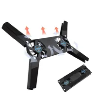 Nouveau coussin de refroidissement pour ordinateur portable refroidisseur pour ordinateur portable support de coussin de refroidissement alimenté par USB 2 ventilateurs pour ordinateur portable universel 7 15 "1 support pour ordinateur portable 4