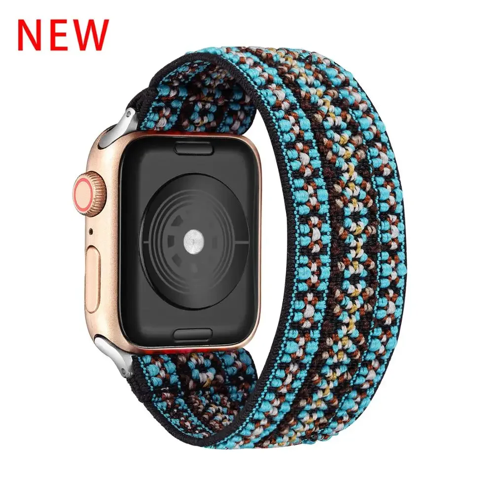 Bohemian Style Elastic Nylon Watch Band Solo Loop