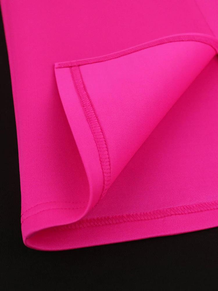 Cocktail Event Dresses Curvy Women Sexy Fuchsia V Neck Sleeveless Flower Ruffles High Waist Birthday Party Outfits Plus Size 4XL