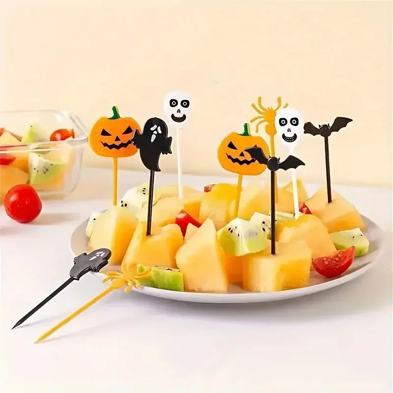 Halloween Themed Decorative Toothpick Set - Pack of Festive Designs