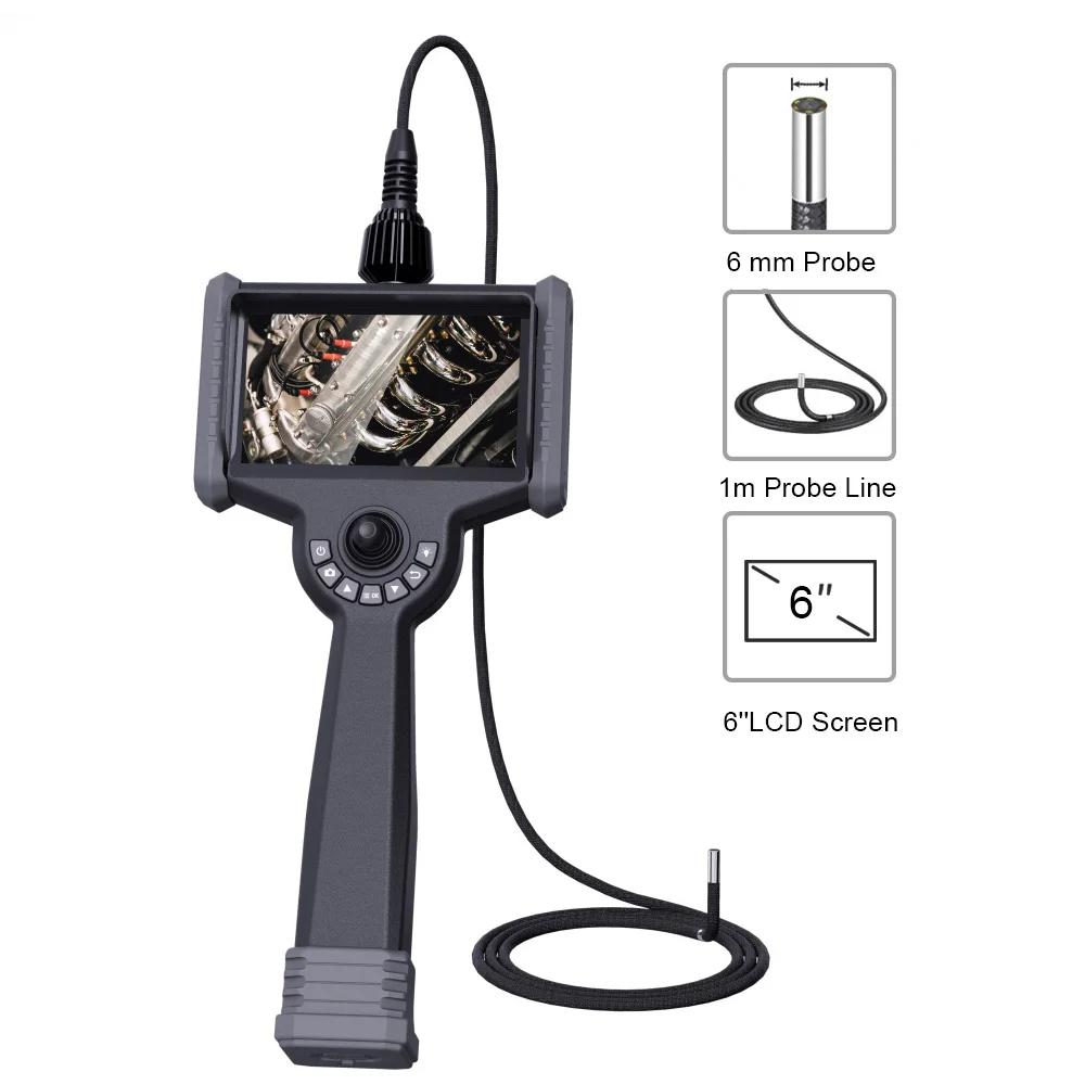 

VSNDT wholesales price endoscope, industrial borescope with 6" LCD screen, hd endoscope camera 360 degree articulation