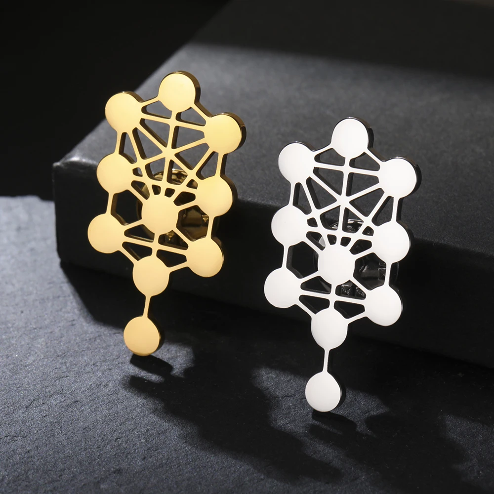 Dawapara Sephirot Baum des Lebens Brosche Pins Kabbalah Baum Heilige Geometrie Jüdischer Schmuck Edelstahl Jubiläumsgeschenk – Detail 17