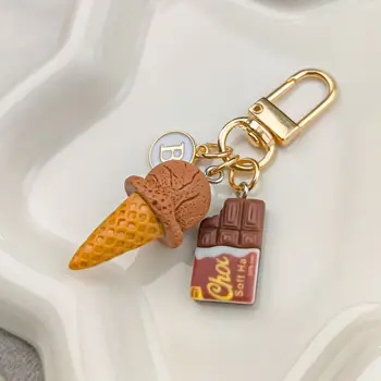 Simpatico portachiavi Custodie per telefoni Ciondolo con ciondoli Cioccolato con accessori B per zainetto Airpods iP 15 CCD Camera Kawaii Ins Corea
