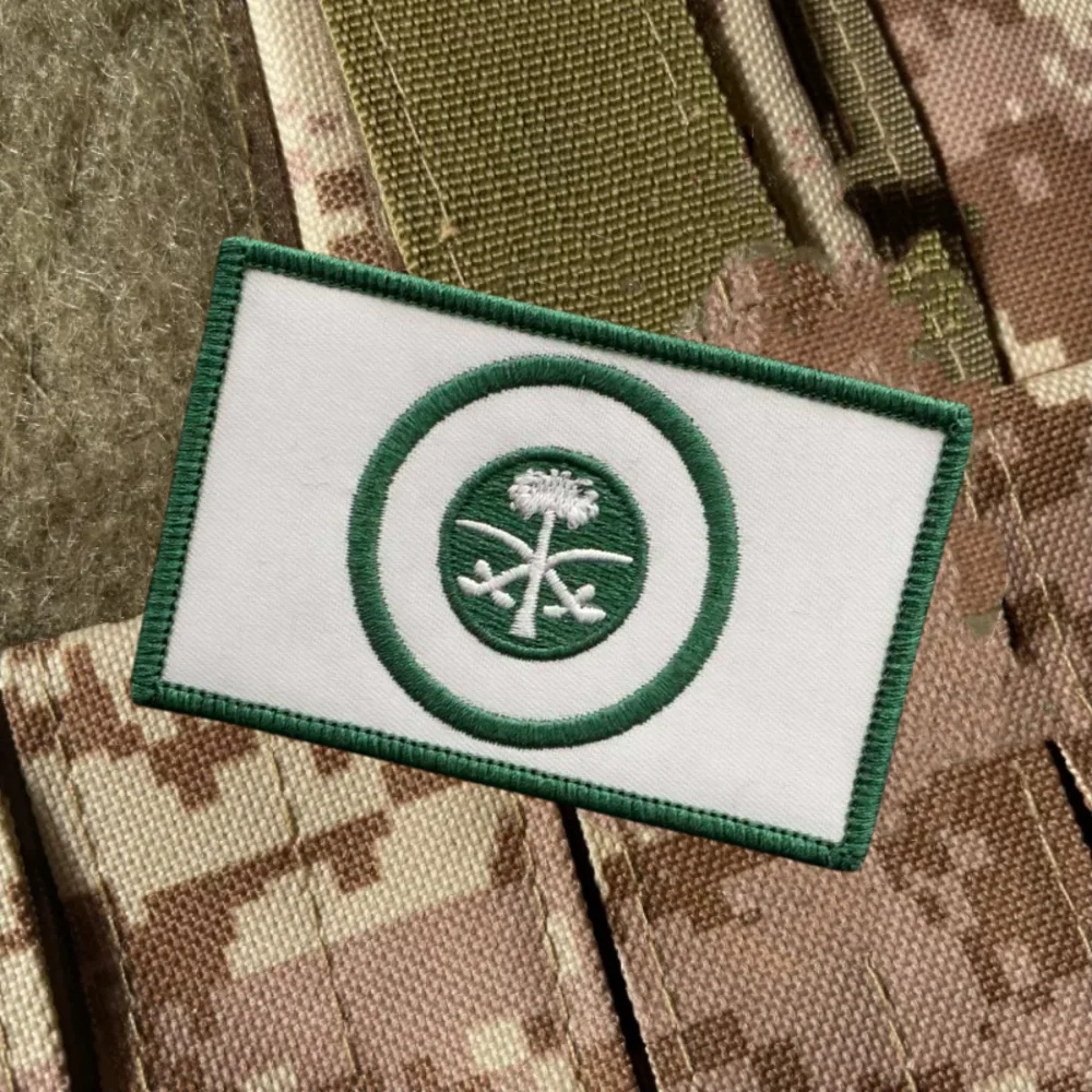 Saudi-Arabien Relief Flagge Stickerei Patches Outdoor Montage Rucksack Haken und Schleife Moral Abzeichen Militär ARMEE Taktische Aufkleber