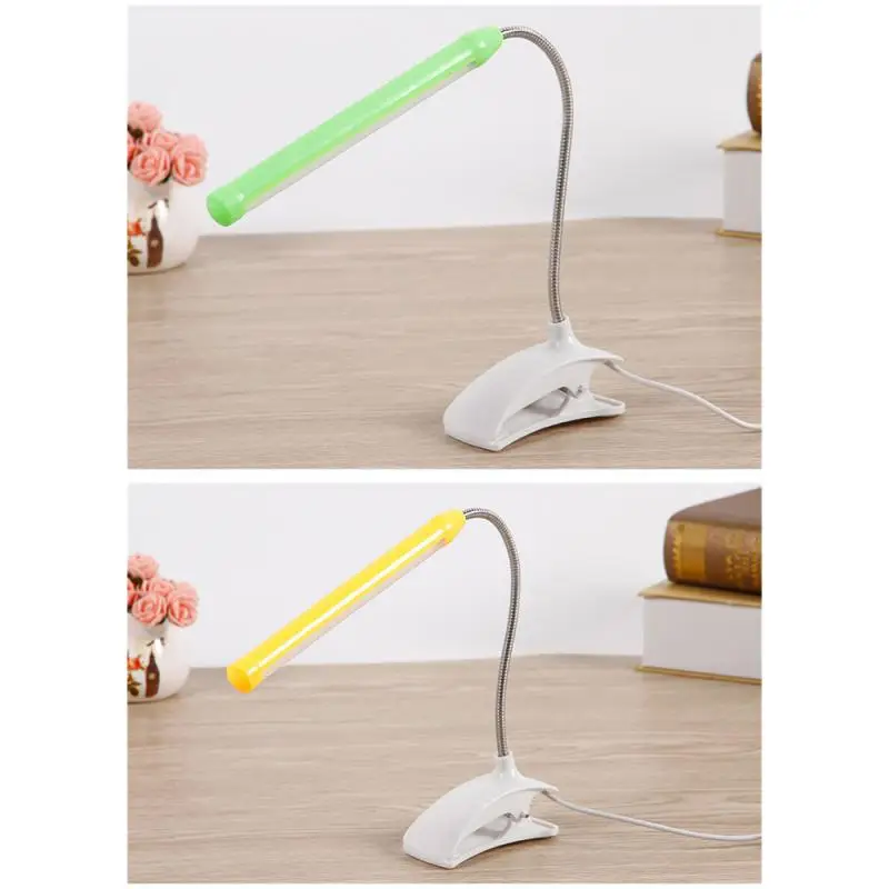 클립이 달린 LED 책상 램프, 유연한 테이블 램프, 침대 옆 책 읽기, 공부, 사무실, 어린이 야간 조명