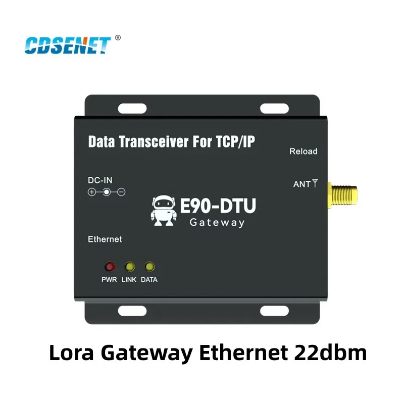 LoRa Gateway 868MHz 915MHz 22dBm SX1262 Ethernet Wireless Modem Transparent Transmission Module CDSENET E90-DTU(900SL22-ETH)
