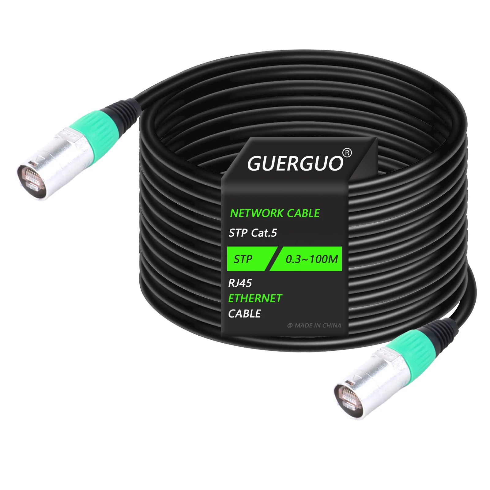 0.3M-100M CAT5/CAT5E RJ45 Stage Ethernet Extension Shielded Cable