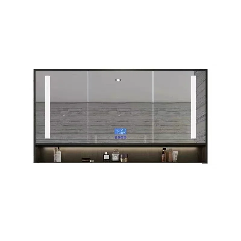 bathroom smart mirror cabinet separately wall-mounted defogging bathroom mirror rack storage cabinet size custom