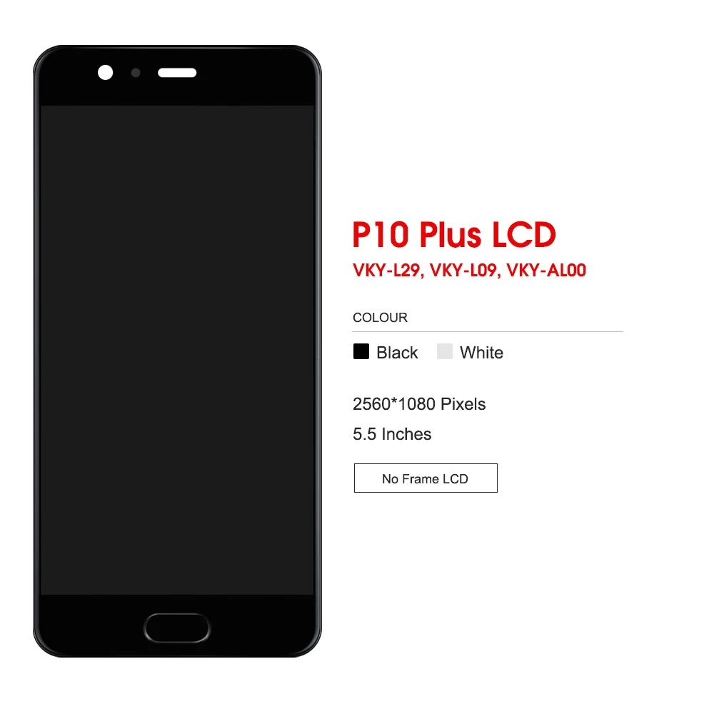 ȭ P10 ÷ LCD ġ ũ,  Ÿ ü, 100% ׽Ʈ ÷, VKY-L09 VKY-L29 LCD