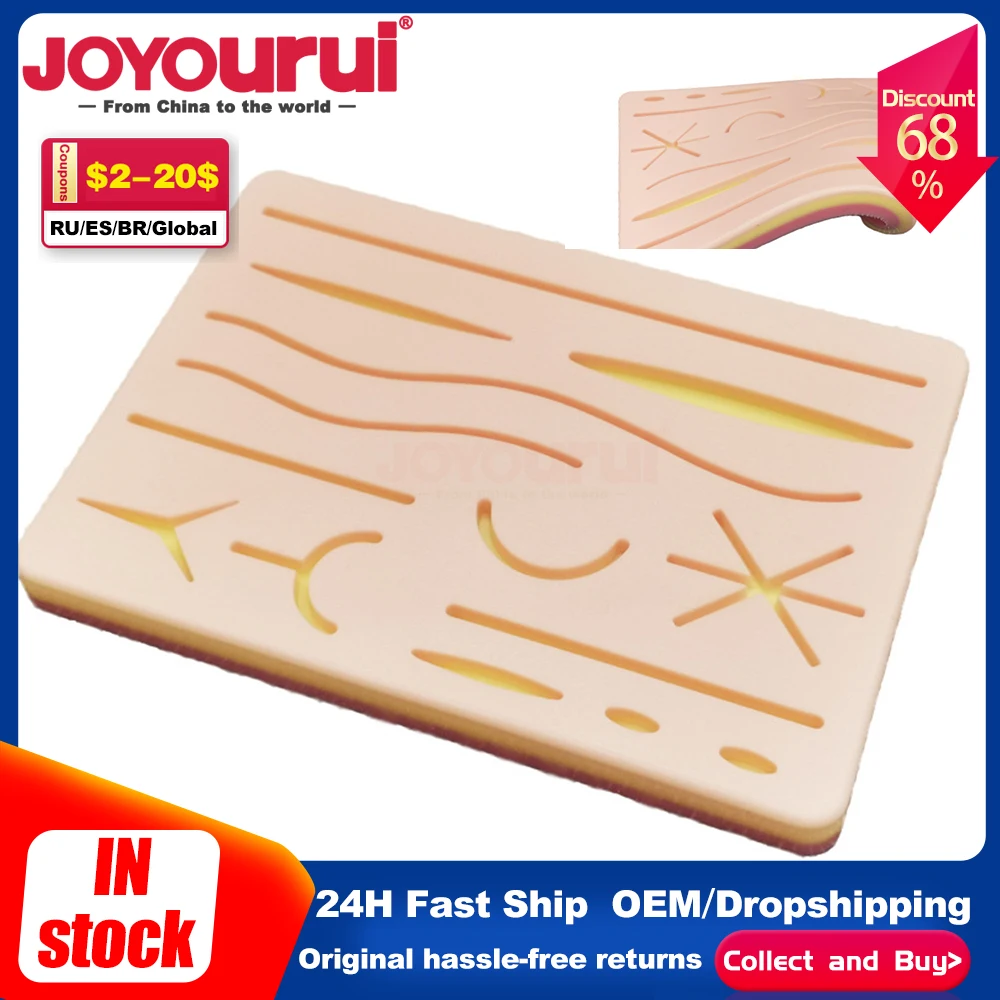 

Y Traumatic Skin Suture Training model Pad with Wound silicone suture Practice pad Teaching equipment