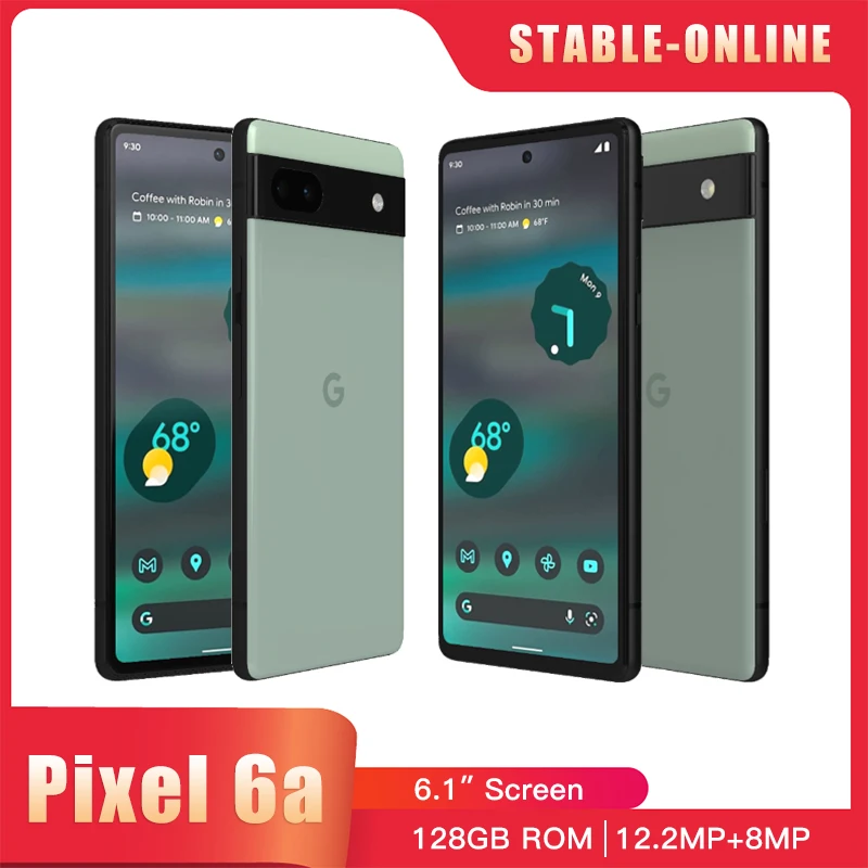 Google-Pixel 6a携帯電話,6.1インチ画面,スマートフォン,6GB RAM