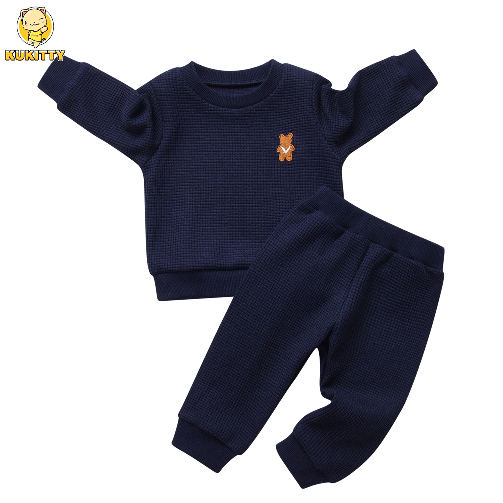 YELLOW BEAR POCKET STYLE WINTER KIDS TRACSUIT main image 0