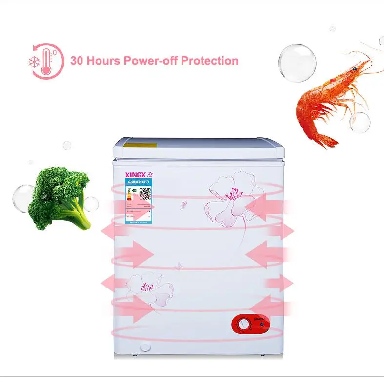 106L Household Refrigerator With Big Capacity Low Noise Power Icebox Saving Cold & Freezing Refrigerator Freezer BD/BC-106E