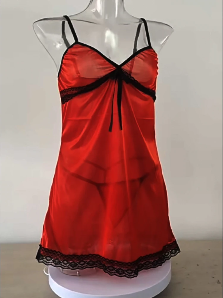 Women Nightgowns Women Sexy Sleepwear Silk Satin Nightwear Slip Dress Sleeveless Pajamas Nightgown Plus Size Nightwear Comfortable