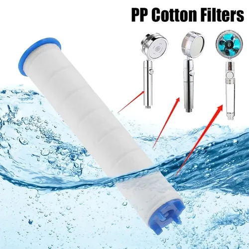 샤워 헤드 교체 PP 코튼 필터 카트리지, 물 정화 욕실 액세서리, 휴대용 목욕 분무기, 8 개 3