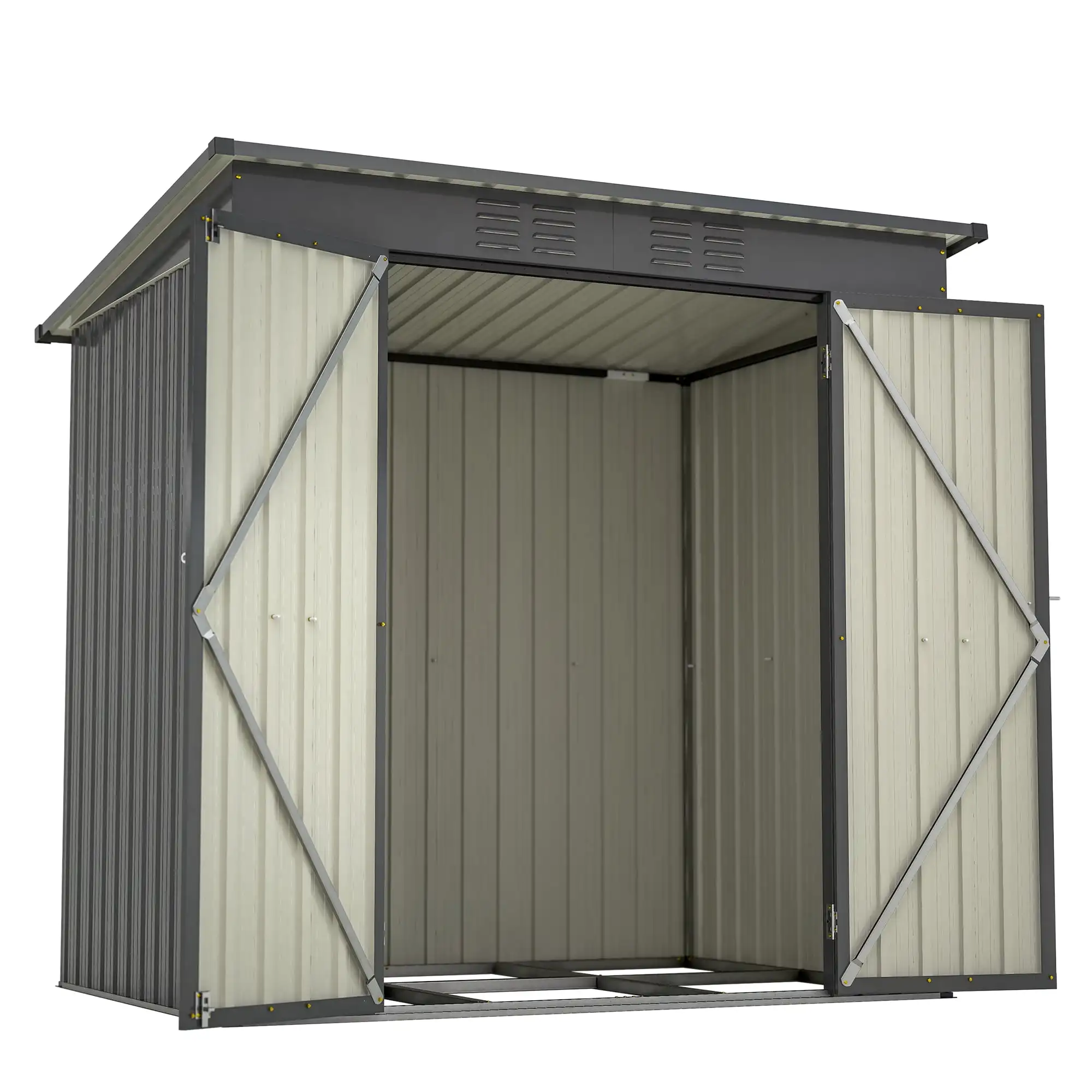 6 x 4 ft Outdoor Metal Storage Shed 4