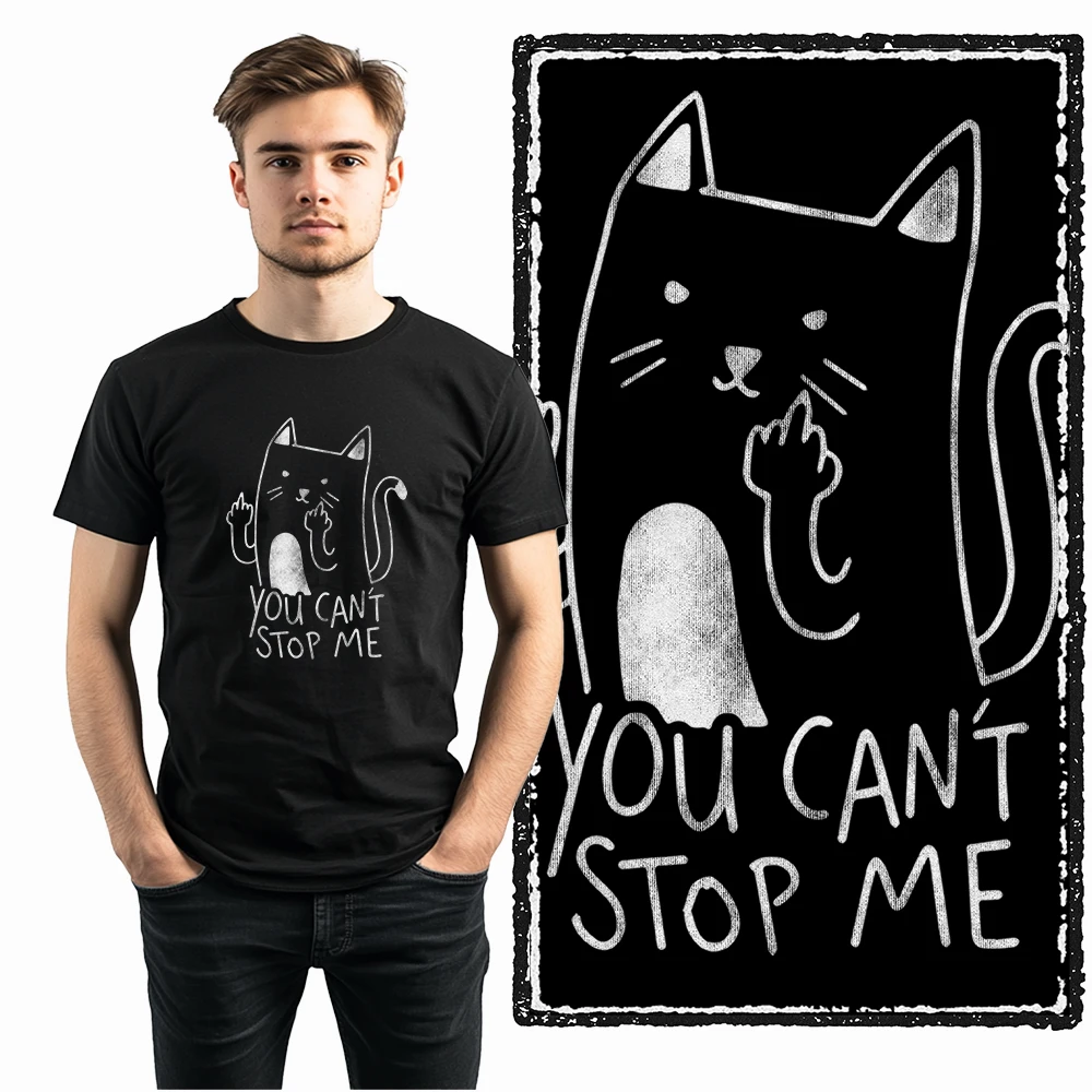 Coolmind DB 100 % Baumwolle, cooles, exklusives Grafik-T-Shirt mit Katzendruck für Männer, cooles, großes Katzen-T-Shirt, Herren-Neuheits-T-Shirt – Detail 18