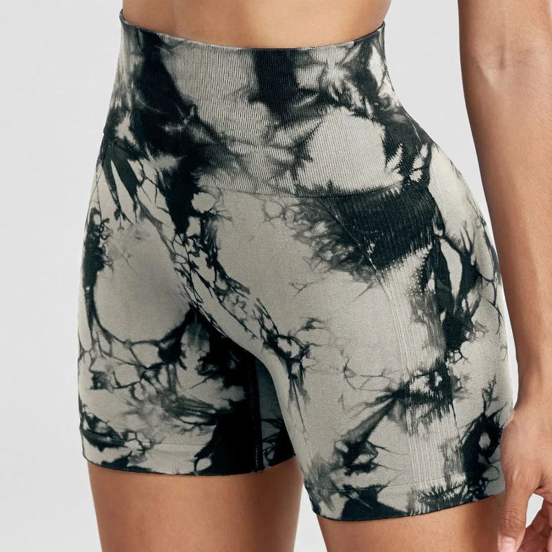 Tie Dye Summer Women's 2024 New Patchwork Printed Fashion Elegant Slim Minimalist Comfortable Casual All-match Sports Shorts