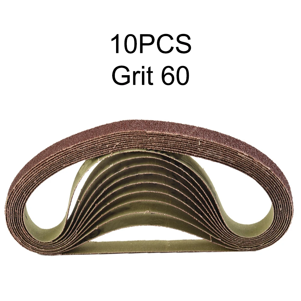 

10pcs 15*452mm Grinding And Polishing Replacement Sanding Belt 60-600-Grit For M10 Sander Adapter Polishing Machine