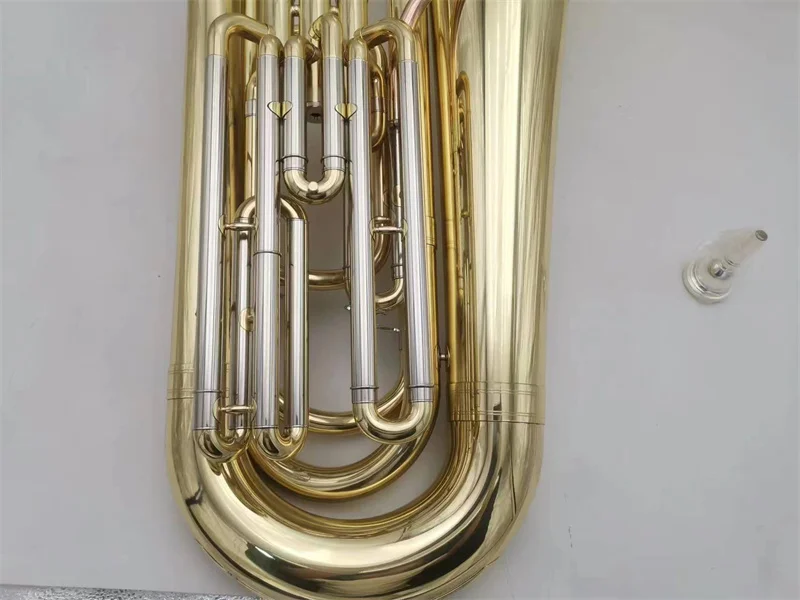 Bb Professional Gold Lacquer Brass Body Tuba