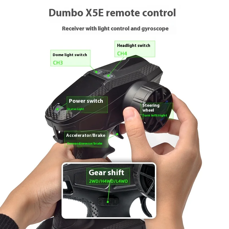 Udir/C 1002 V2 1:10rc Electric Remote Control Short Truck Desert Card Off-Road Climbing Vehicle Remote Control Model Toy Car 4
