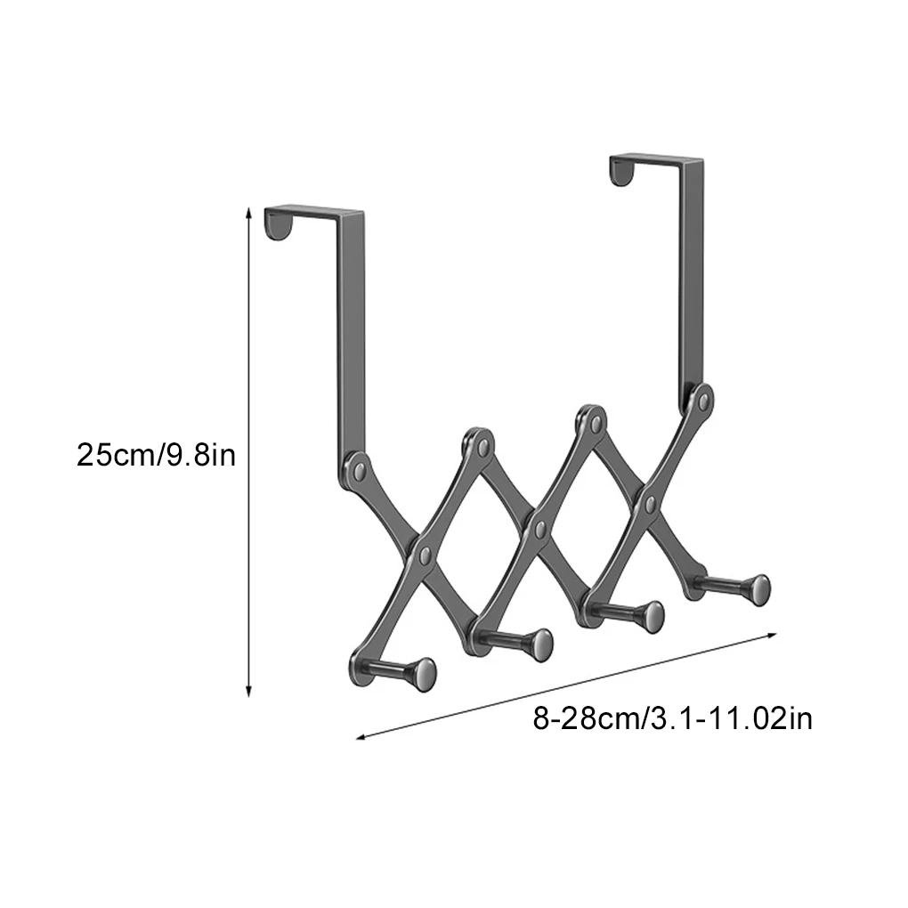 Hooks Over The Door 4/6 Hooks Clothes Coat Hat Towel Hanger Home Bathroom Organizer Rack Kitchen Accessories Holder