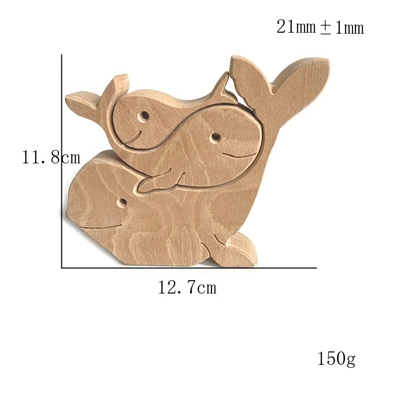 Wooden Animal Figurine Desktop Tumbler Ornaments Statue Toys Gifts  Handcrafts