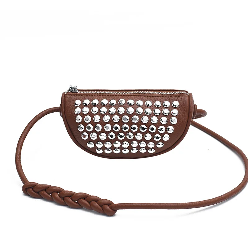 KALIDI - Bolso Cruzado De Cuero Para Mujer, Con Correa Ancha Ajustable