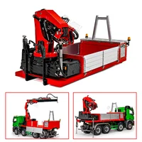 NEW LESU Metal Cargo Box Hydraulic Crane RC Accessories 7CH Valve with Lights for LESU 1/14 Roll on Off Dumper Truck DIY Model 1