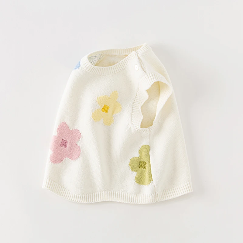 Dave Bella Children Sweater Vest Clothes Autumn Girls Fashion Casual Cute Sweet Knitted Tank Top Outdoor PartyDB3235983