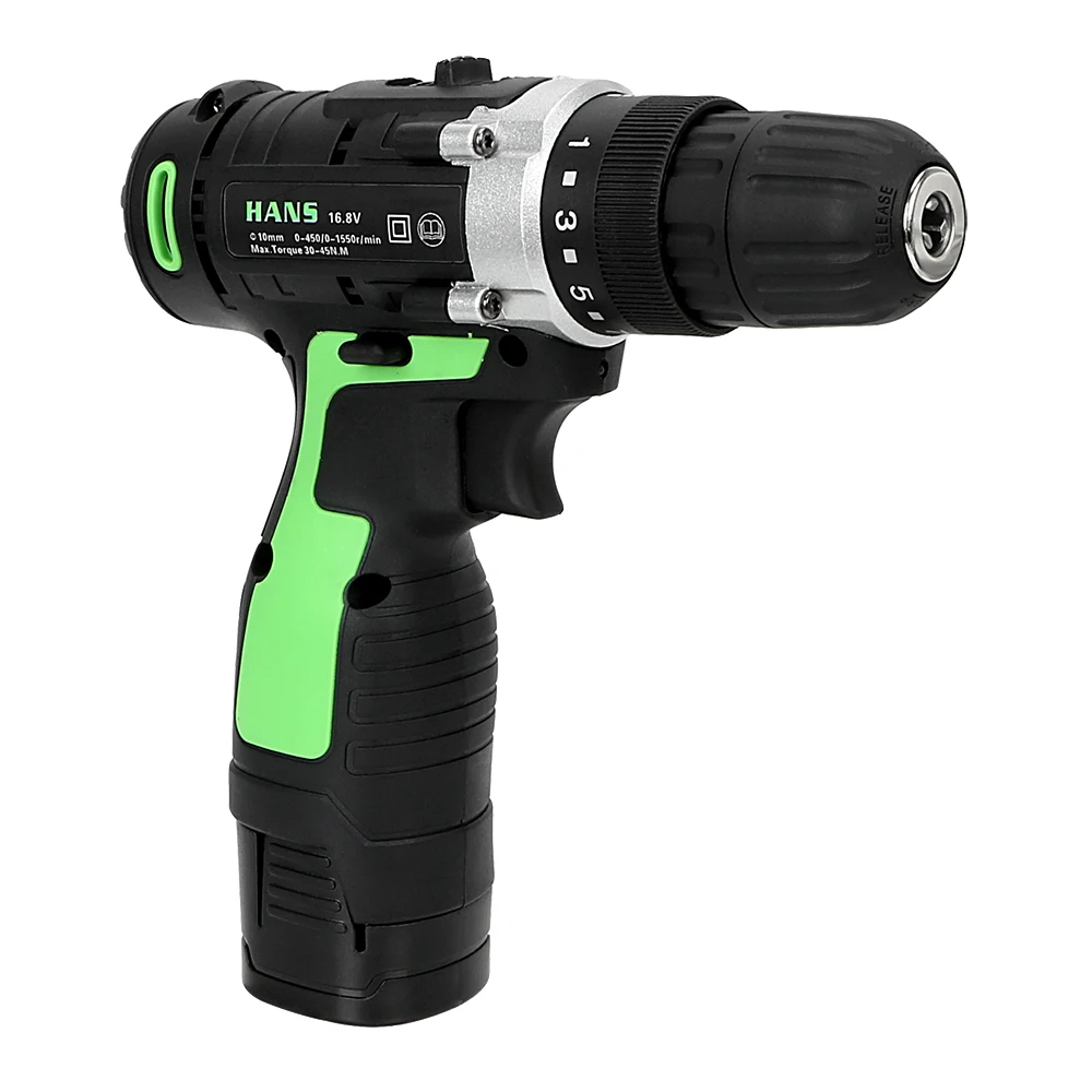 

Электрическая дрель DIYWORK, беспроводная дрель, двухскоростная электрическая отвертка, литиевая батарея, зарядка, электроинструменты, перфоратор, 16,8 в