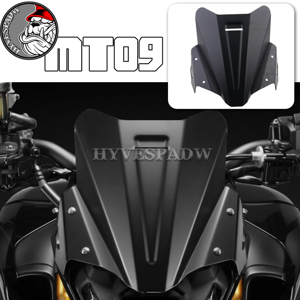 

Fit For YAMAHA MT09 MT-09 2021 Motorcycle Accessories Windshield Windscreen Aluminum Wind Shield Deflectore