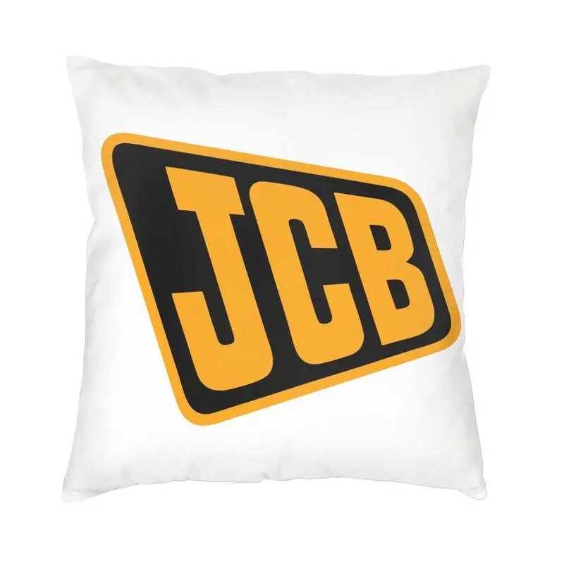 

Soft JCB Bulldozer Logo Throw Pillow Case Home Decorative Custom Square Cushion Cover 45x45 Pillowcover for Sofa