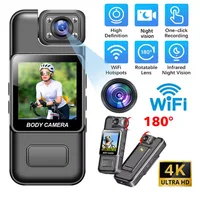 4k Mini Digital Camera WIFI Remote Control 180 Degrees Wide Angle Rotation Lens Bodycam Sports DV with Rotating Back Clip 1