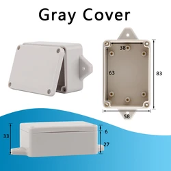 Waterproof IP67 Outdoor Electronic Housing Enclosure in Durable ABS Plastic - Grey Cover (F19 - 2 83x58x33mm)