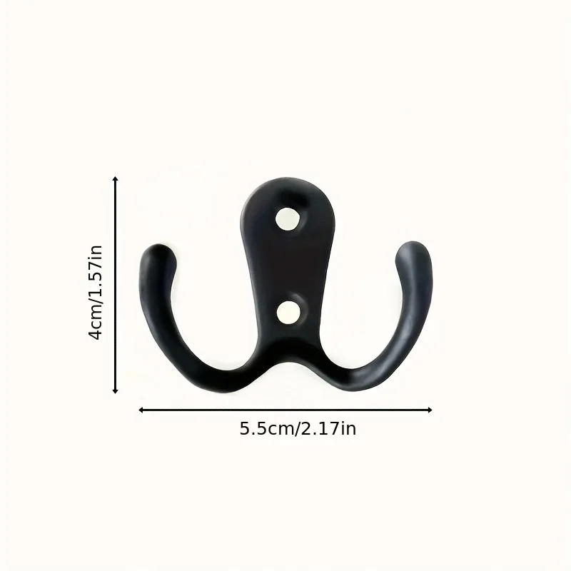 Double Hook, Retro Clothes Kitchen Cabinet Hanging Clothes Hook, Straight Eye Door Back Hook, Mini Hook, Wall Hook With Screw 2